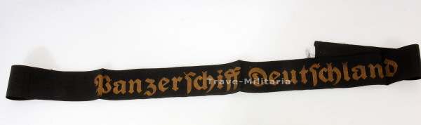 Kriegsmarine Mützenband ,,Panzerschiff Deutschland"