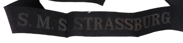 Kaiserliche Marine Mützenband "S.M.S. Strassburg"