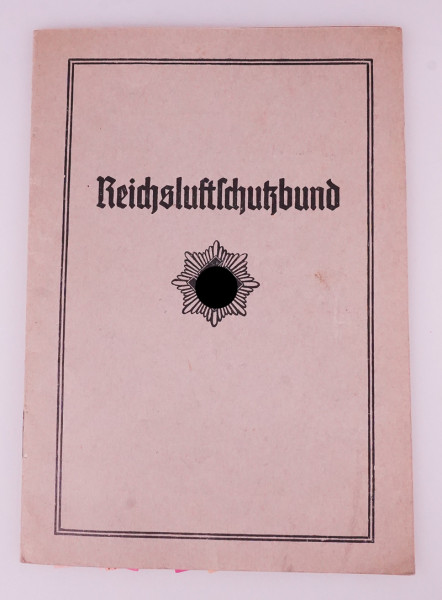 Reichsluftschutzbund Mitgliedsausweis Landesgruppe Westfalen