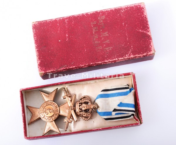 Bayern - Militärverdienstkreuz 3.Klasse mit Schwertern u. Krone im Etui