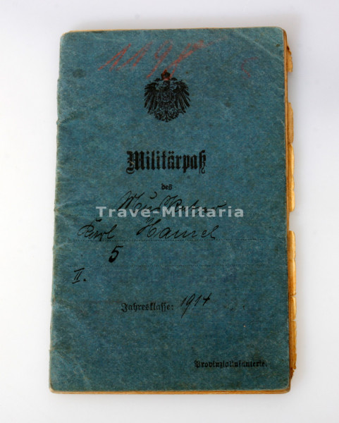 Militärpass Hamel Infanterie-Regiment 56