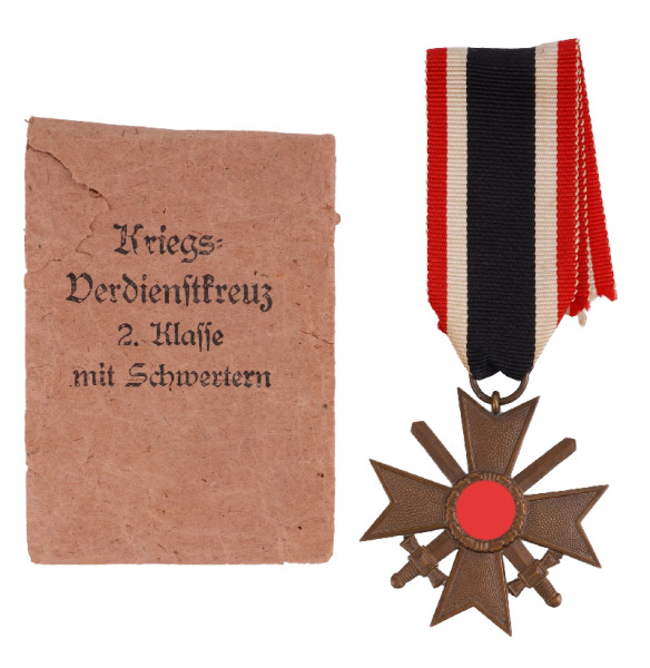 Kriegsverdienstkreuz 2. Klasse mit Schwertern in Tüte