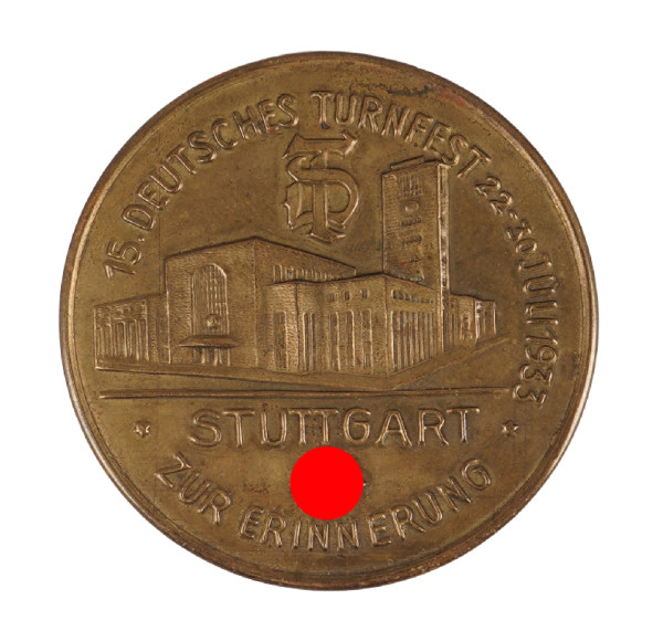 15. Deutsches Turnfest 1933 Stuttgart Erinnerungsplakette