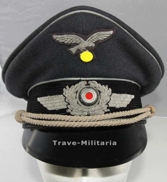 Schirmmütze für Offiziere der Luftwaffe mit handgestickten Effekten 