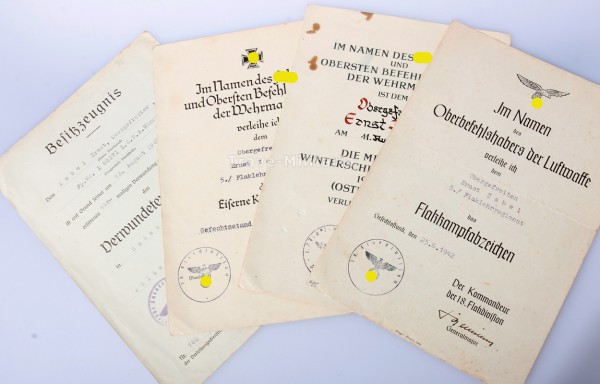 Urkundengruppe Zabel Flaklehrregiment