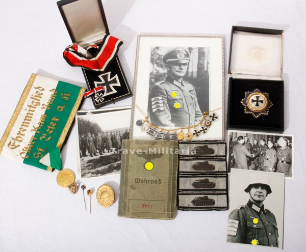 Nachlass Major Konopka,1. Träger der NKS In Gold und 4 Panzervernichter Großdeutschland