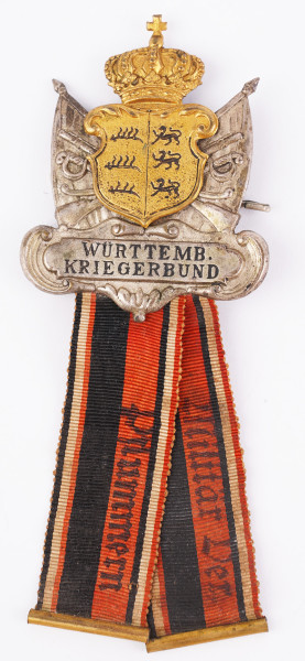 Württemberger Kriegerbund Mitgliedsabzeichen Kriegerverein Mil.Ver.Pflummern