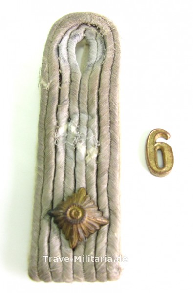 Einzel-Schulterklappe Oberleutnant I.R. 6