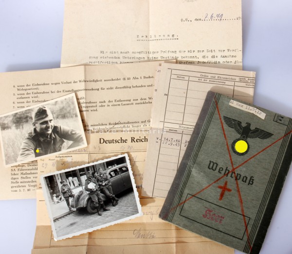 Wehrpass Faul Nachrichten-Abteilung 289, 1944 gefallen