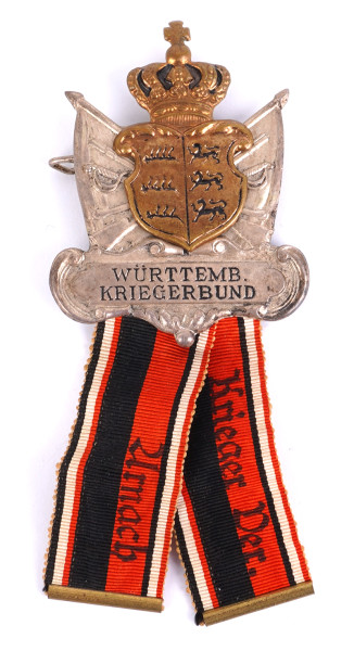 Württemberger Kriegerbund Mitgliedsabzeichen Kriegerverein Arnach