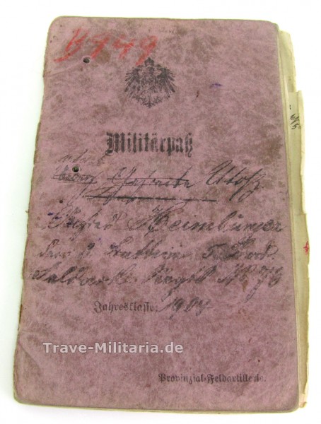 Baden Militärpass - 1. WK FLAK