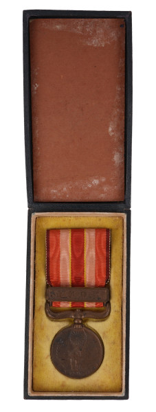 Japan China-Zwischenfall-Medaille 1931-34 Eroberung der Mandschurei im Etui