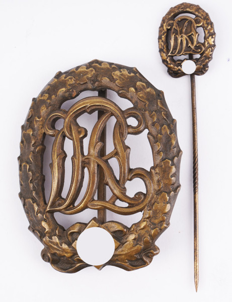 Deutsches Reichssportabzeichen DRL in Bronze mit Miniatur