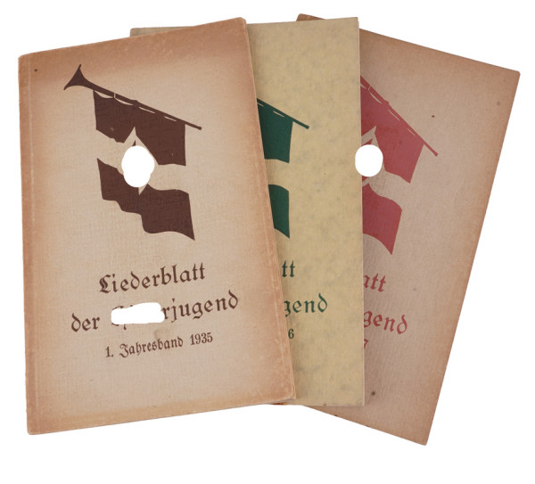 3x Liederblatt der Hitlerjugend 1935-1937