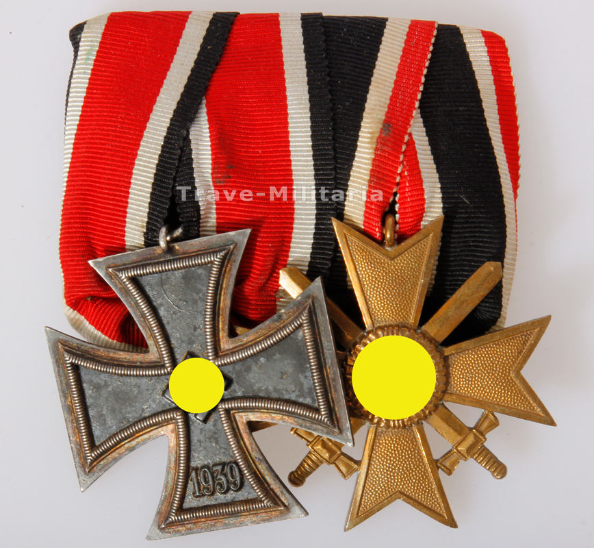 2er Ordensspange Eisernes Kreuz 1939 Auszeichnungen 2. Weltkrieg Militaria Trave Militaria
