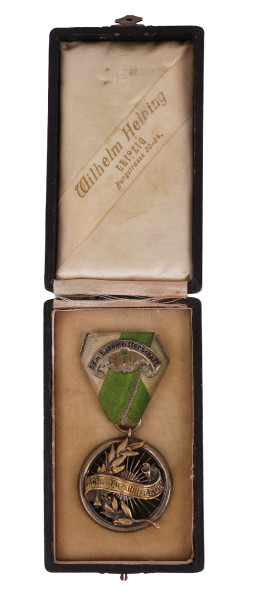 Sächs. Radfahrer-Bund III. Preis 5km Bahnmeisterschaft 1905 im Etui