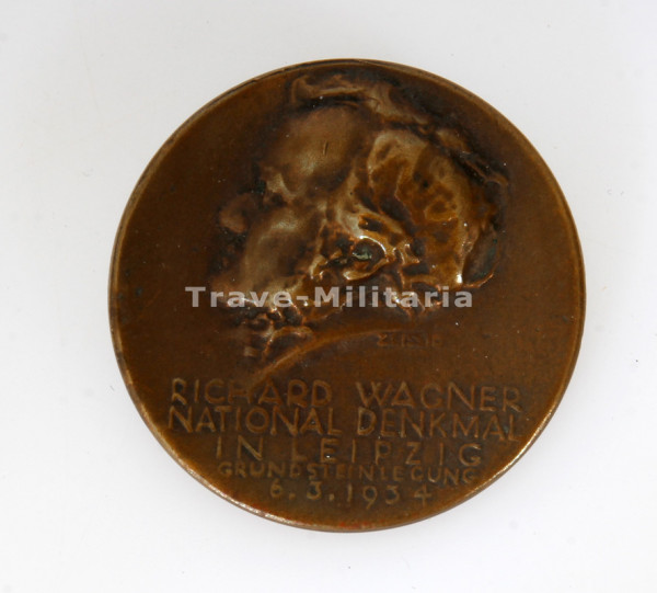 Richard Wagner Grundsteinlegung Nationaldenkmal 1934 Veranstaltungsabzeichen