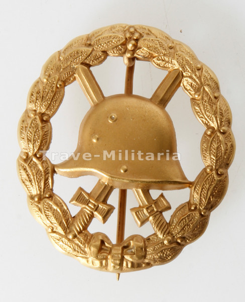 Verwundetenabzeichen in Gold 1918 durchbrochen