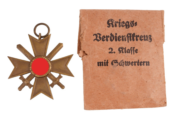 Kriegsverdienstkreuz 2. Klasse mit Schwertern mit Tüte