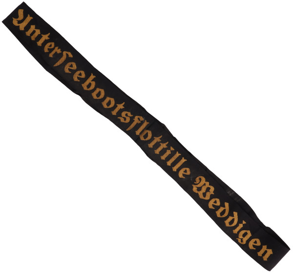 Kriegsmarine Mützenband "Unterseebootsflottille Weddigen"