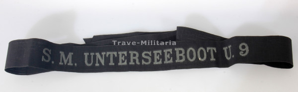 Kaiserliche Marine Mützenband ,,S.M. Unterseeboot U.9"