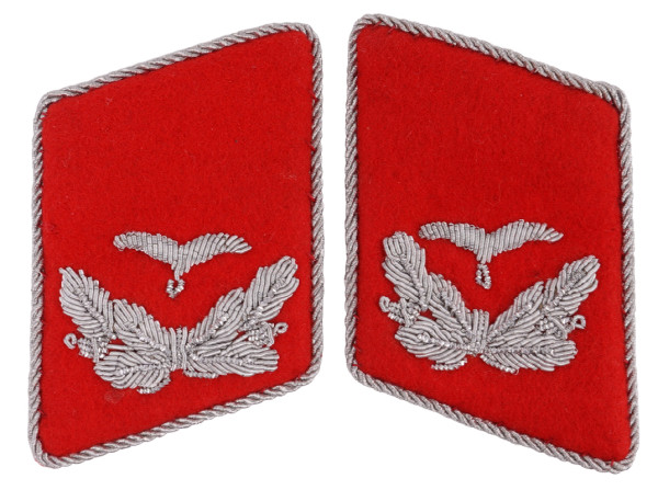 Luftwaffe Paar Kragenspiegel Leutnant der Flak