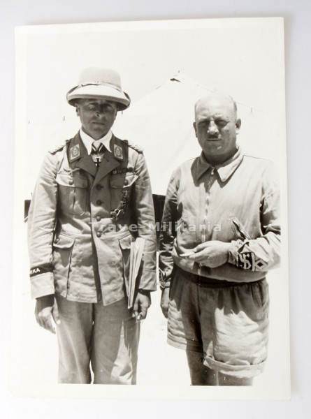 Pressefoto 29.7.1942 Fliegerführer Afrika mit ital. Fliegerführer Libyen