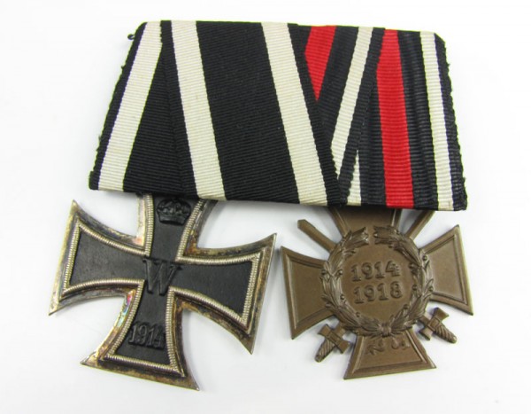 große Ordenspange Eisernes Kreuz 1914 2. Klasse und Ehrenkreuz Frontkämpfer
