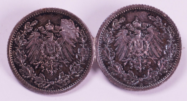 Patriotische Brosche Deutsches Reich 1/2 Mark 1914