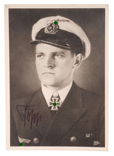 Postkartenfoto mit Autograph von Erich Topp