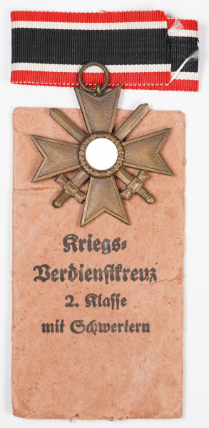Kriegsverdienstkreuz 2.Klasse mit Schwertern mit Tüte
