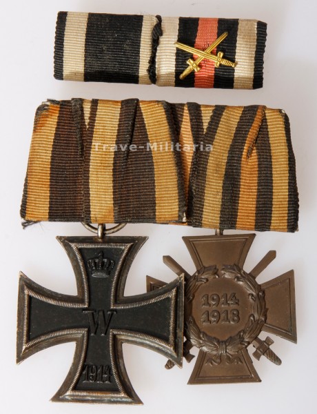 2er Ordensspange 1. Weltkrieg mit Bandspange
