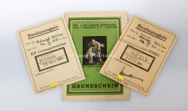 Papiere Helmut Müller Jahrgang 1930 KLV-Lager von Bonte