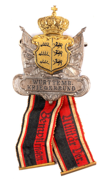 Württemberger Kriegerbund Mitgliedsabzeichen Kriegerverein Militär Der Bempflingen