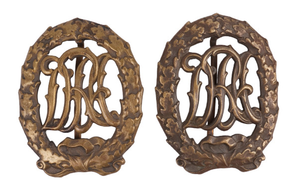 2x Deutsches Reichssportabzeichen DRA in Bronze