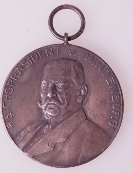 Silbermedaille Reichspräsident von Hindenburg 2. Preis 1927