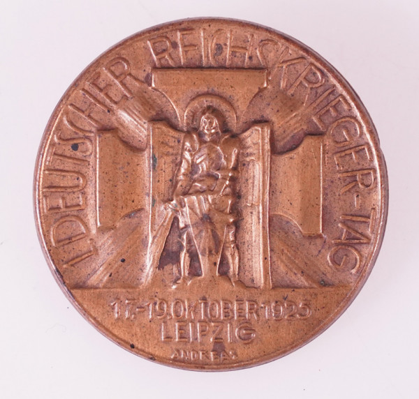 Deutscher Reichskrieger Tag 1925 Leipzig Veranstaltungsabzeichen