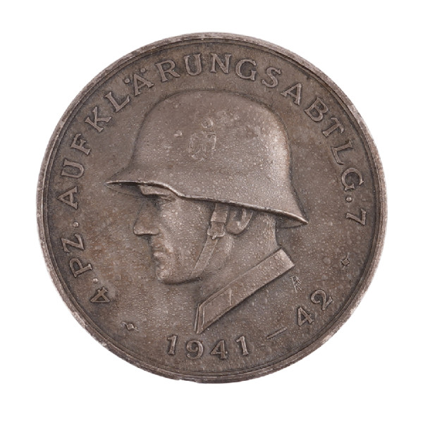 Wehrmacht Heer nicht tragbare Erinnerungsmedaille de. Panzer-Aufklärungsabteilung 7, 4.Pz.Div.