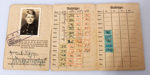 HJ Mitgliedsausweis Gebiet 7 (Nordsee) | Archiv | Trave Militaria