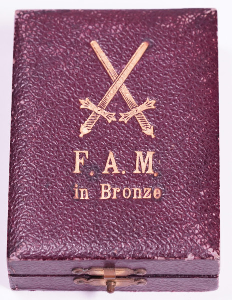 Sachsen Friedrich August Medaille in Bronze 1905 im Etui