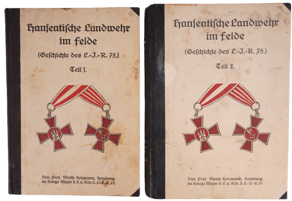 2 Bände "Hanseatische Landwehr im Felde" Geschichte des L.-I.-R- 75