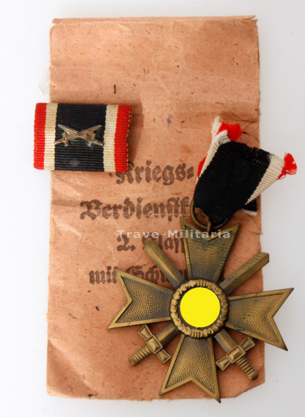 Kriegsverdienstkreuz 2. Klasse mit Schwertern mit Tüte