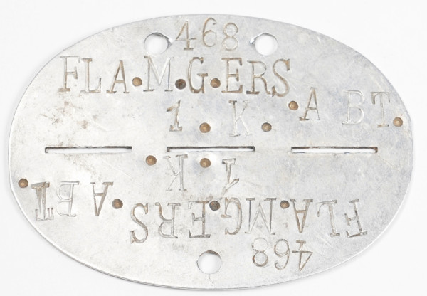 Erkennungsmarke FLA. MG. ERS. ABT. 1 K 468