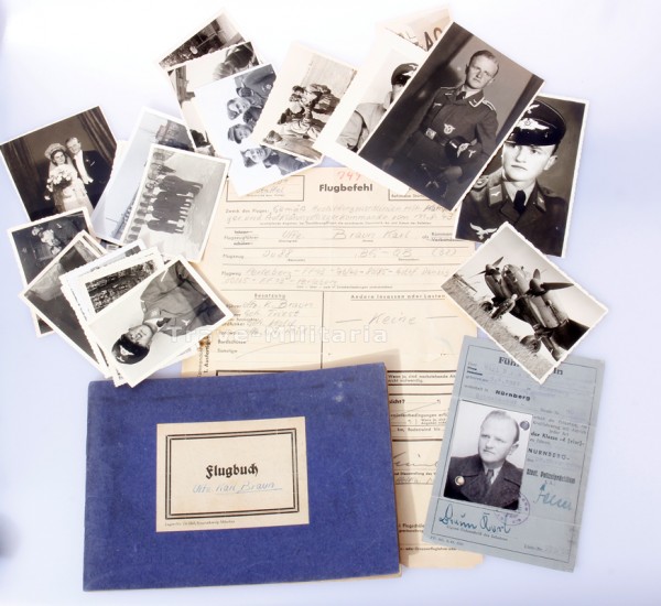 Flugbuch und Fotos Flugzeugführer Karl Braun Nürnberg