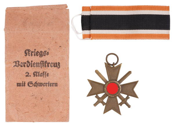 Kriegsverdienstkreuz 2. Klasse mit Schwertern mit Tüte