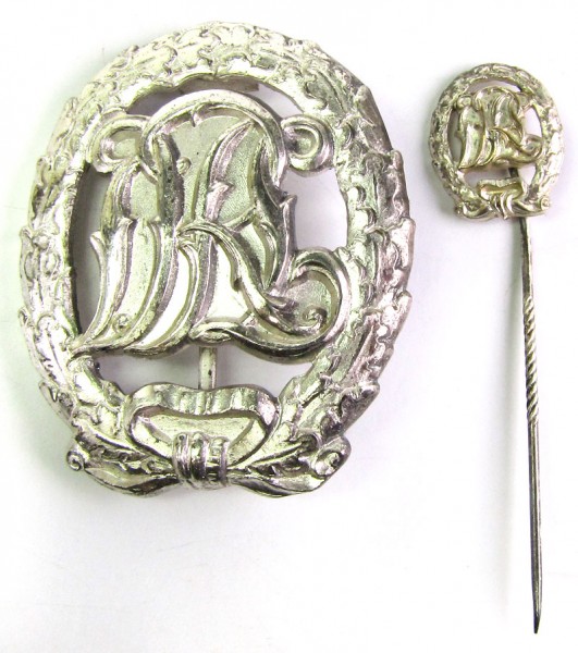 DRL Sportabzeichen Silber mit Miniatur