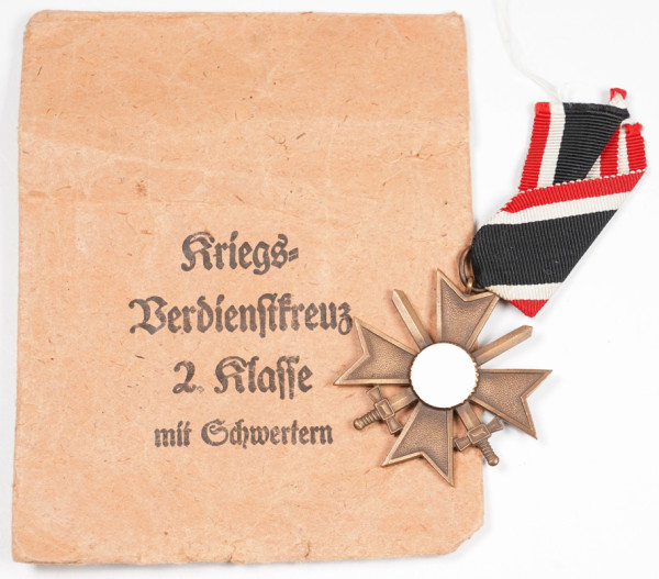 Kriegsverdienstkreuz 2.Klasse mit Schwertern mit Tüte