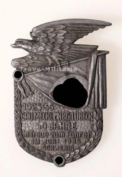 Gau Mecklenburg- Lübeck 10 Jahre 1925-1935 Schwerin 1935 Veranstaltungsabzeichen