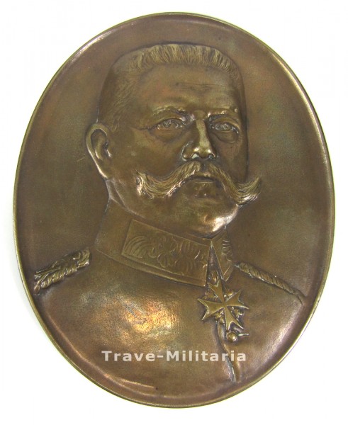 Plakette aus Bronze Hindenburg