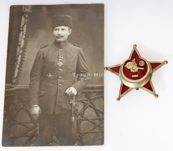 Osmanisches Reich Eisernes Halbmond-Stern von Gallipoli mit Trägerbild